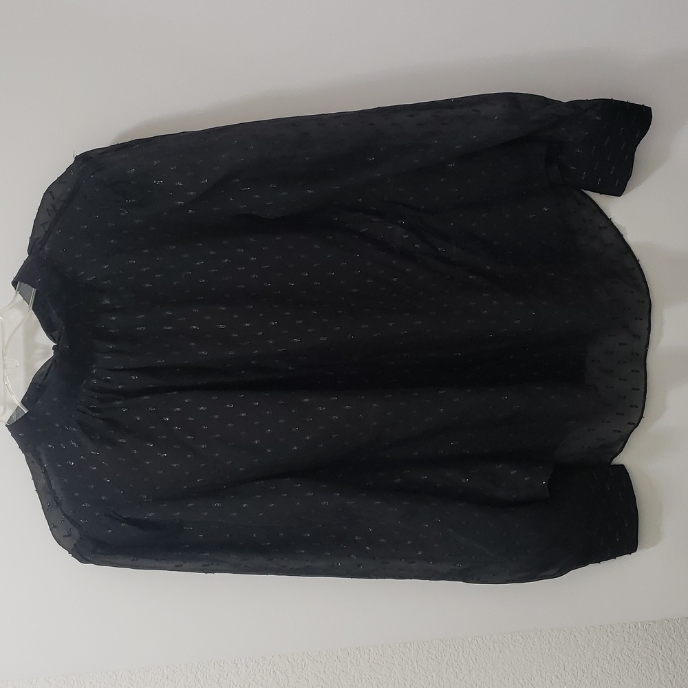 NWT Veronica Beard Black Sheer Top with Camisole